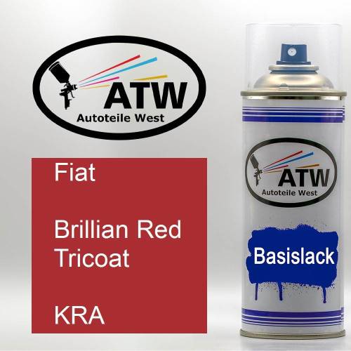 Fiat, Brillian Red Tricoat, KRA: 400ml Sprühdose, von ATW Autoteile West.
